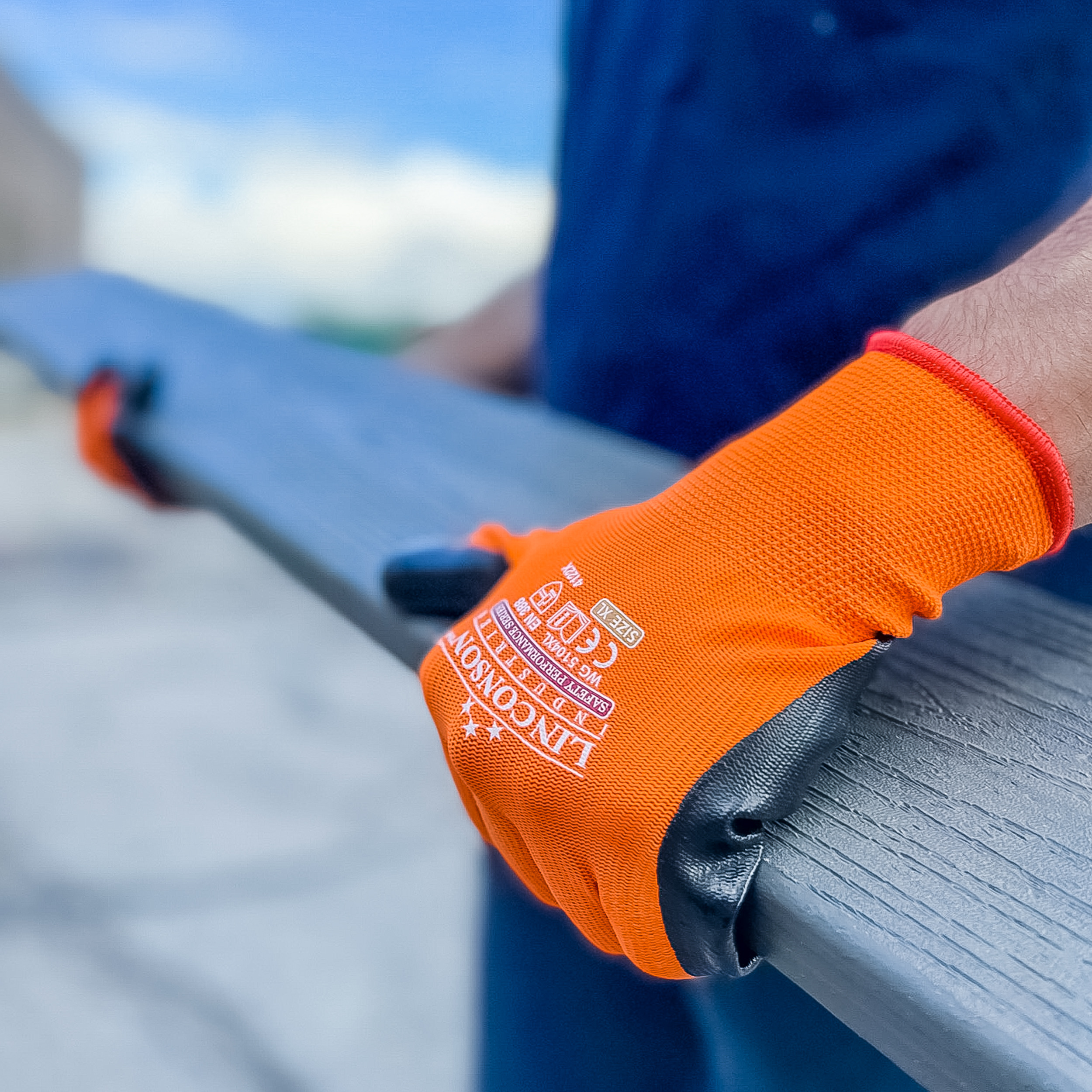 Cotton Wrinkle latex coated construction work gloves - Linconson™